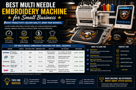 Best Multi Needle Embroidery Machine for Small Business