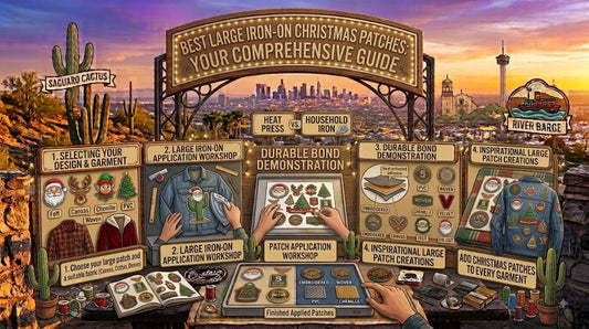 large iron on christmas patches