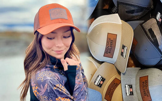 Custom leather patch hats wholesale Rush Patch