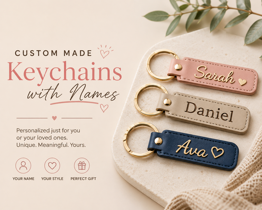 Custom made Keychains with Names: Basics, Types, & DIY Tips