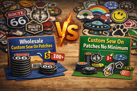 custom sew on patches no minimum 