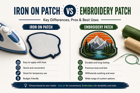 Iron on Patch vs Embroidery patch Rush Patch