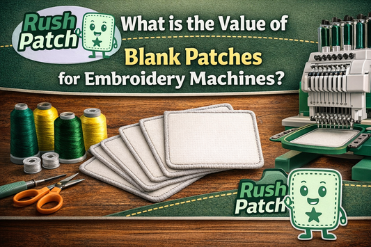 blank patches for embroidery machine Rush Patch