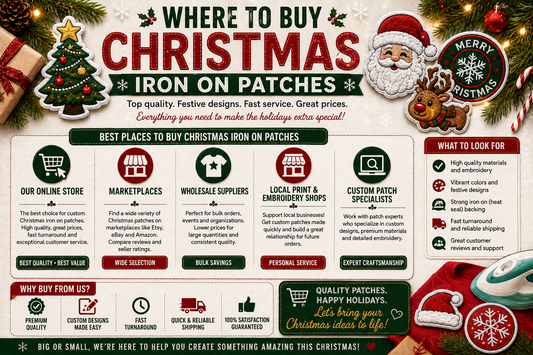 christmas tree iron on patch