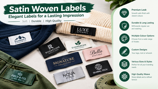 satin woven labels Rush Patch
